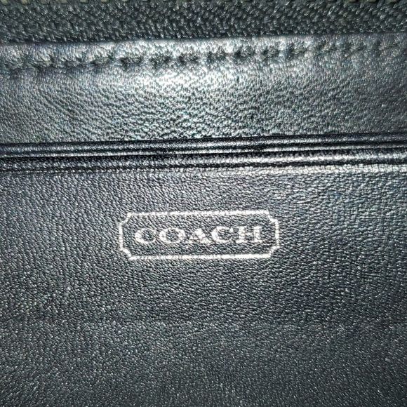 Coach Julia Op Art Signature Accordion Zip Around Wallet Black‎ Grey Silver - Picture 5 of 9